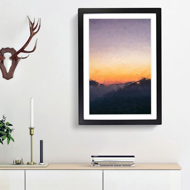 Sunrise in Vigolo Vattaro Italy in Abstract - Picture Frame Graphic Art Print East Urban Home Frame Option: Black Framed, Size: 36cm H x 27cm W x 2cm on Productcaster.