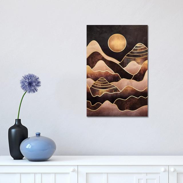 Sunkissed Mountains by Elisabeth Fredriksson - Wrapped Canvas Painting George Oliver Size: 45.72cm H x 30.48cm W x 1.91cm D on Productcaster.