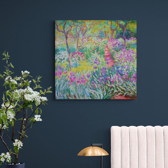 The Artist's Garden in Giverny By Claude Monet - Wrapped Canvas Painting Print Fleur De Lis Living Size: 61cm H x 61cm W x 4cm D on Productcaster.