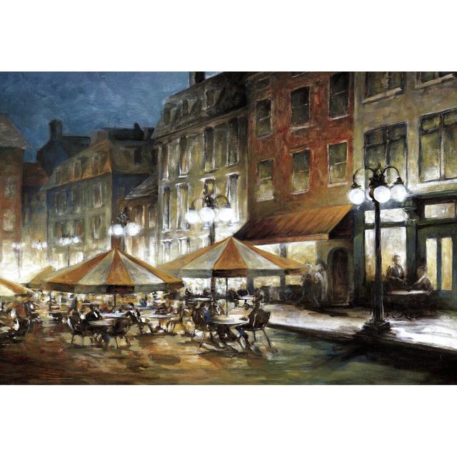 Bistro Francais Nights - Wrapped Canvas Painting Rosalind Wheeler Size: 20cm H x 30cm W on Productcaster.