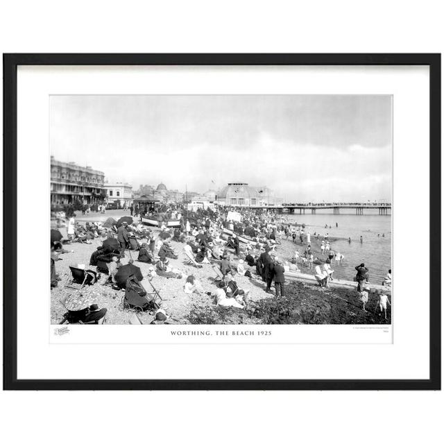 Worthing, The Beach 1925 by Francis Frith - Single Picture Frame Print The Francis Frith Collection Size: 45cm H x 60cm W x 2.3cm D on Productcaster.