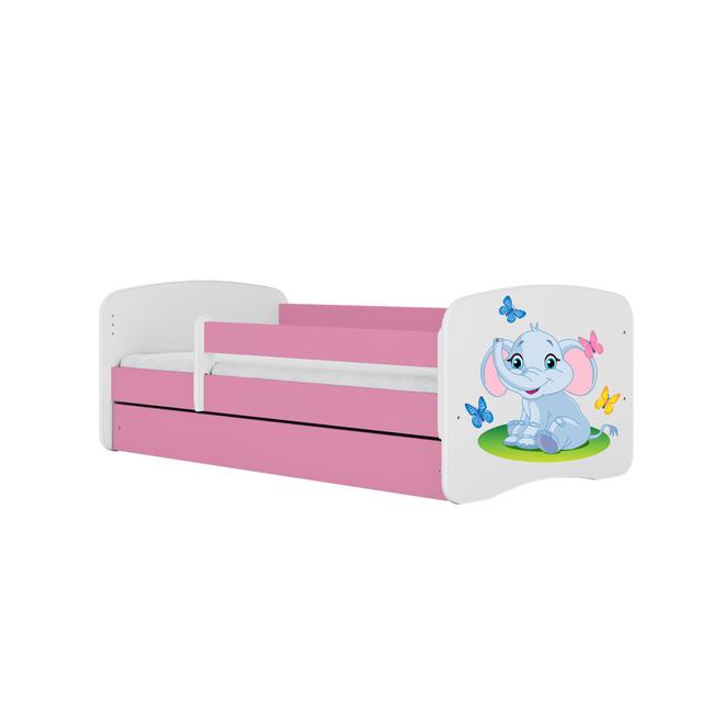 Cicero Convertible Toddler Bed and Mattress by Zipcode Design Zipcode Design Size: European Toddler (80 x 160 cm), Colour: Pink/White on Productcaster.