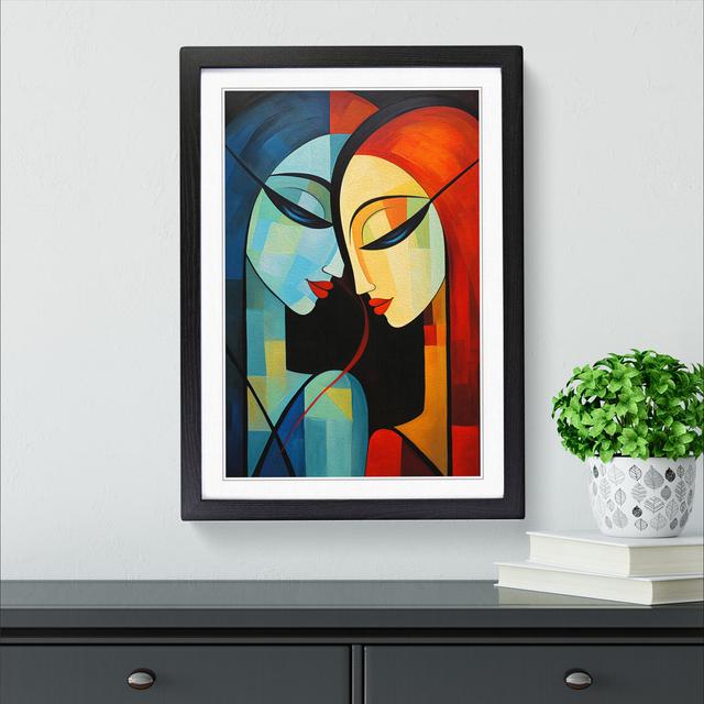 Two Women In Love Modern - Single Picture Frame Print on Wood Rosdorf Park Format: Black Framed, Size: 64cm H x 46cm W on Productcaster.