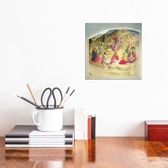 The Sermon on the Mount, 1442 by Fra Angelico - Wrapped Canvas Graphic Art Astoria Grand Size: 30.48cm H x 30.48cm W x 1.91cm D on Productcaster.