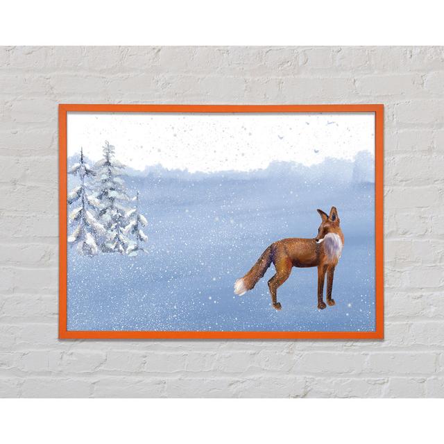 Fox in the Delicate Snow - Single Picture Frame Art Prints Union Rustic Size: 42cm H x 59.7cm W on Productcaster.