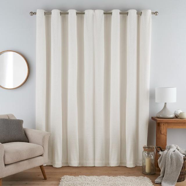 Livinia Eyelet Semi Sheer Curtain Fairmont Park Panel Size: 168 W x 137 D cm, Colour: Cream on Productcaster.