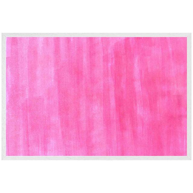 Atasia Pink Watercolour Strokes - Single Picture Frame Art Prints Metro Lane Size: 25cm H x 31cm W x 4cm D, Frame Colour: White on Productcaster.