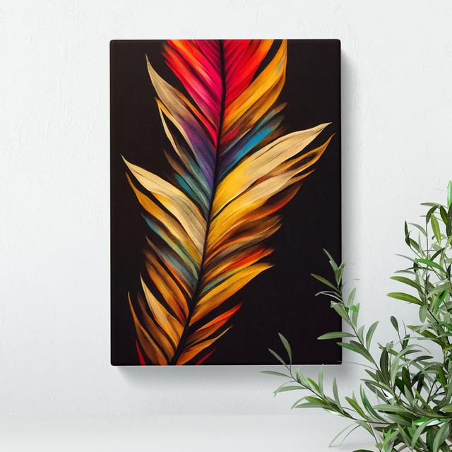 XC1022-1567X Colourful Feather No.2 - Wrapped Canvas Graphic Art Latitude Vive Size: 60cm H x 40cm W x 3cm D on Productcaster.