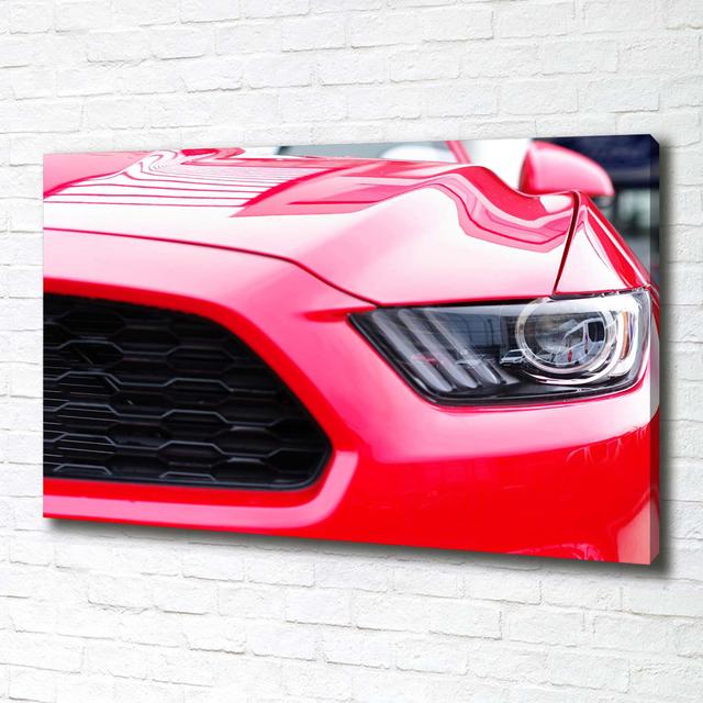 Roter Mustang - Ungerahmte Kunstdrucke auf Leinwand Brayden Studio on Productcaster.