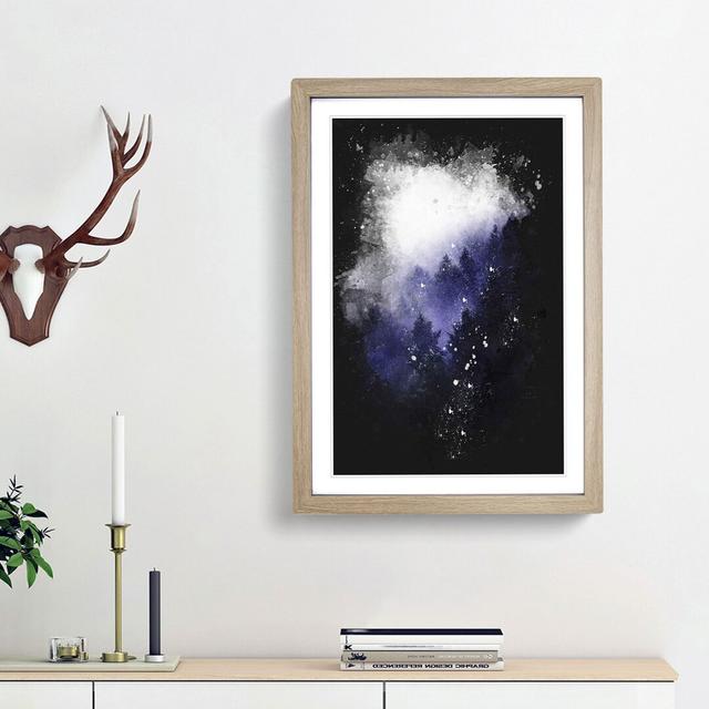 Forest Fog in Germany - Picture Frame Painting Print East Urban Home Frame Option: Oak Framed, Size: 45cm H x 33cm W x 2cm D on Productcaster.