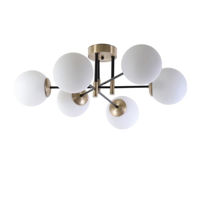 Witsham 6-Light Sputnik Chandelier Corrigan Studio Base Finish: Gold, Shade Colour: White on Productcaster.