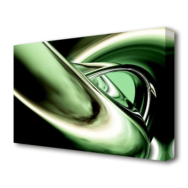 Green Time Tunnel - Wrapped Canvas Print East Urban Home Size: 35.6cm H x 50.8cm W x 4.4cm D on Productcaster.