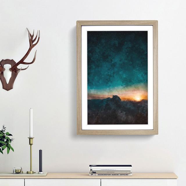 Stars Above California Painting - Picture Frame Graphic Art East Urban Home Size: 33cm H x 24cm W x 2cm D, Frame Option: Oak Framed on Productcaster.