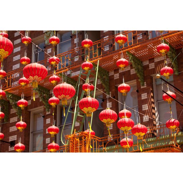 Red Lanterns Hanging In Chinatown Ebern Designs Size: 20cm H x 30cm W x 3.8cm D on Productcaster.