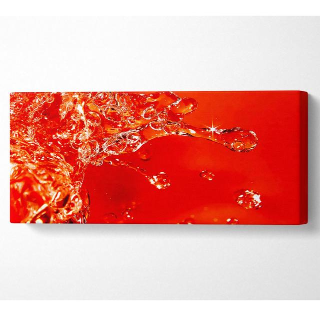 Orange Water Splash - Wrapped Canvas Art Prints Ebern Designs Size: 50.8cm H x 121.9cm W x 10cm D on Productcaster.