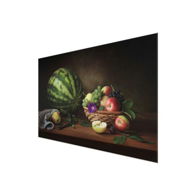 'Still Life with Melon' Photograph on Glass East Urban Home Size: 40 cm H x 60 cm W on Productcaster.