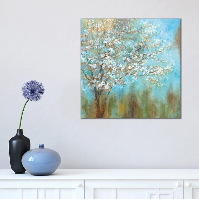 Cherry Blossoms by Nan - Wrapped Canvas Graphic Art Print iCanvas Size: 45.72cm H x 45.72cm W x 3.81cm D on Productcaster.