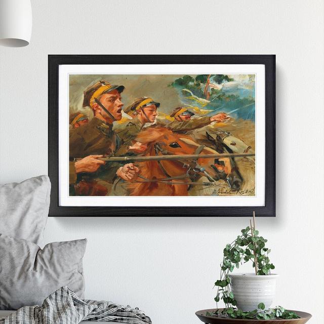 Attack by Wojciech Kossak - Picture Frame Painting East Urban Home Frame Option: Black Framed, Size: 36cm H x 48cm W x 2cm D on Productcaster.