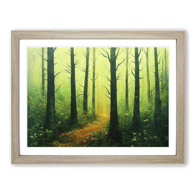 Summer Forest Pathway Vol.1 - Single Picture Frame Print Alpen Home Frame Colour: Oak Framed, Size: 46cm H x 64cm W x 2cm D on Productcaster.