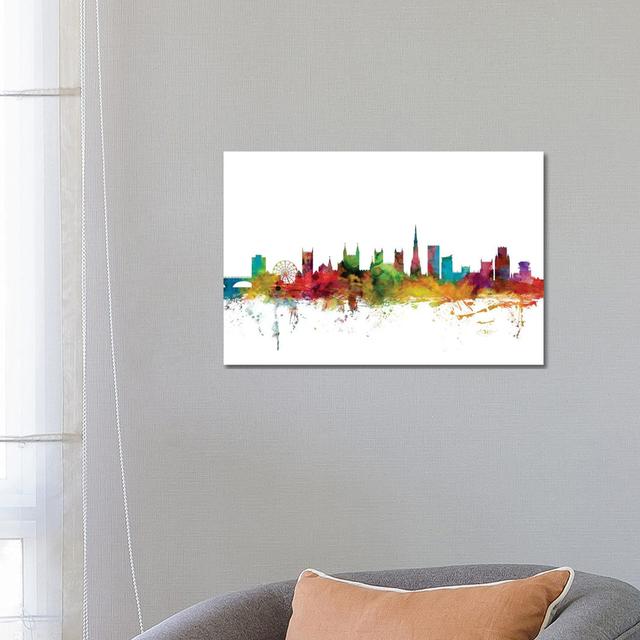 Bristol, England Skyline by Michael Tompsett - Wrapped Canvas Gallery-Wrapped Canvas Giclée Latitude Run Size: 45.72cm H x 66.04cm W x 3.81cm D on Productcaster.