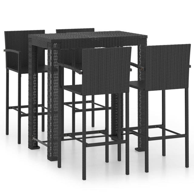 Besty 4 Seat Bar Height Dining Set Ebern Designs Colour: Black on Productcaster.