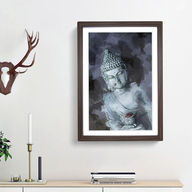 Smoke Surrounding the Buddha in Abstract - Picture Frame Graphic Art Print on MDF East Urban Home Frame Option: Walnut Framed, Size: 48cm H x 36cm W x on Productcaster.