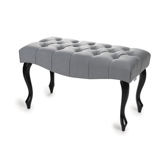 Upholstered Bench bench4home Size: H40 x W100 x D30cm, Colour: Grey/Black on Productcaster.