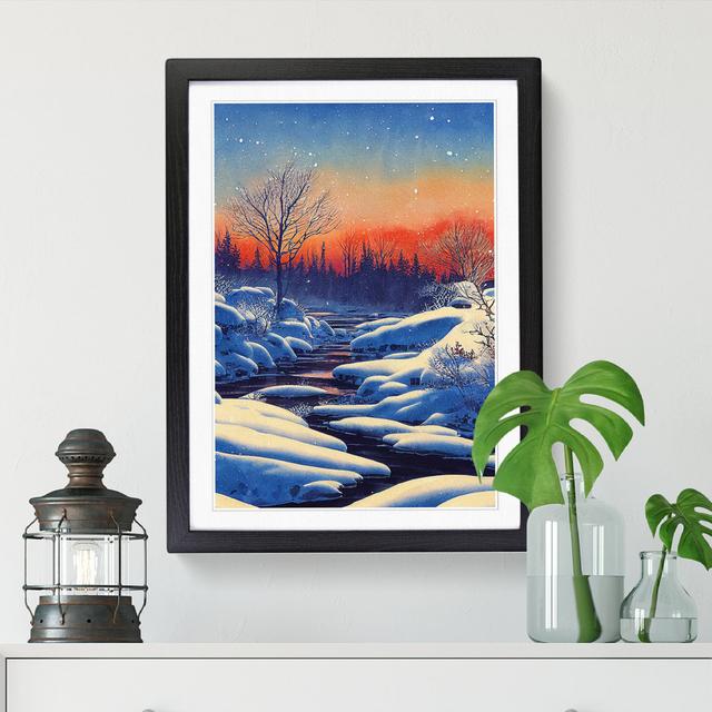 Watercolour Winter Forest Vol.4 Alpen Home Frame Option: Black, Size: 46cm H x 34cm W x 2cm D on Productcaster.