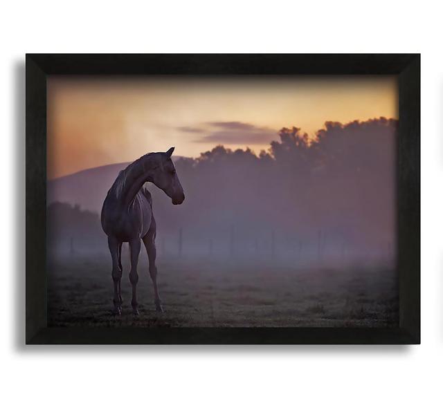 Sunrise Horse - Picture Frame Graphic Art on Canvas Natur Pur Size: 21cm H x 30cm W x 10cm D on Productcaster.