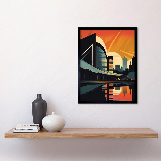 Luiz River Clyde Walkway Modern Glasgow Cityscape - Print 17 Stories on Productcaster.