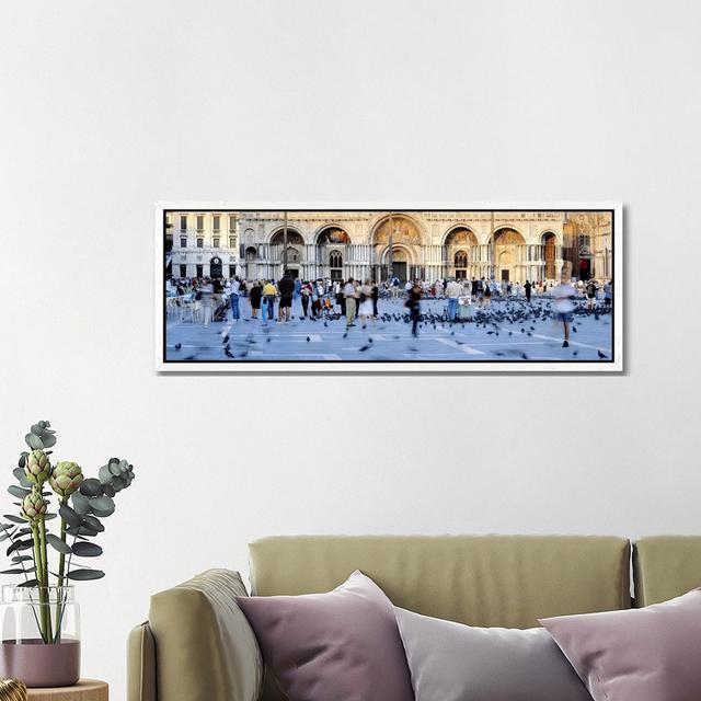 Tourists In Front Of A Cathedral, St. Mark's Basilica, Piazza San Marco, Venice, Italy by Panoramic Images - Panoramic Gallery-Wrapped Canvas Giclée o on Productcaster.