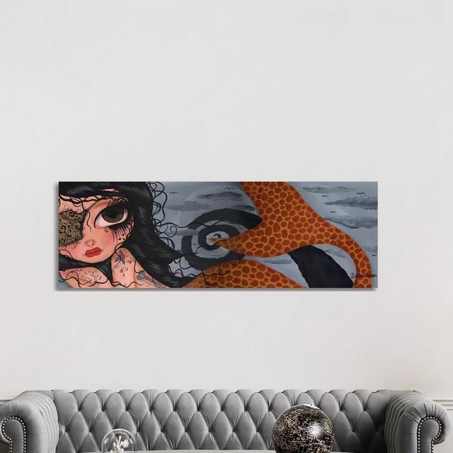 Cleo The Mermaid - Panoramic Print on Canvas Happy Larry Format: Wrapped Canvas, Size: 50.8cm H x 152.4cm W x 3.81cm D on Productcaster.