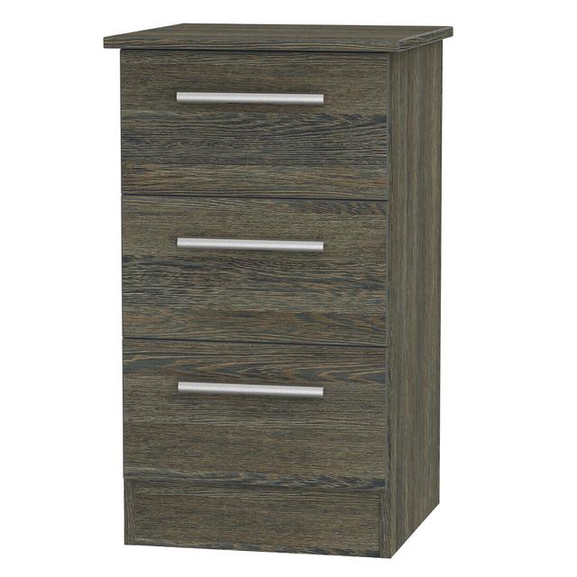 Fully Assembled Lyman 3 Drawer Bedside Table Marlow Home Co. Colour: Panga on Productcaster.