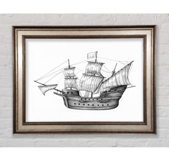 Pirate Ship Ahoy - Single Picture Frame Art Prints Bright Star Size: 84.1cm H x 142.2cm W on Productcaster.