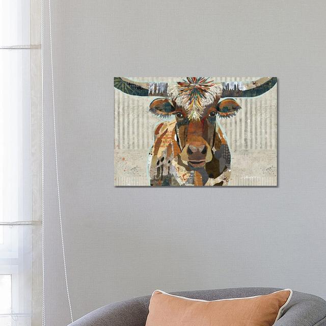 Speckled Texas Longhorn by Traci Anderson - Wrapped Canvas Painting Alpen Home Size: 45.72cm H x 66.04cm W x 1.905cm D on Productcaster.