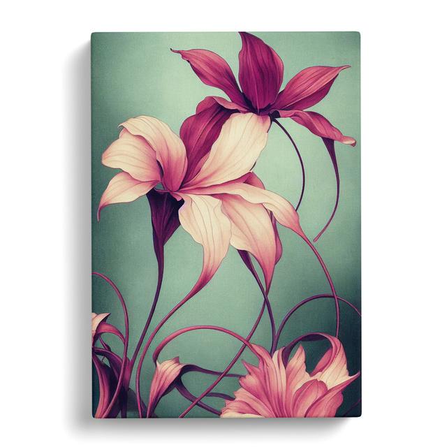 The Beauteous Flowers - Wrapped Canvas Graphic Art ClassicLiving Size: 60cm H x 40cm W x 3cm D on Productcaster.