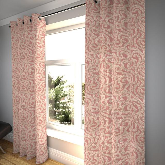 Holoman Polyester Blackout Grommet / Eyelet Curtain Pair (Set of 2) Ophelia & Co. Colour: Blush Pink, Panel Size: Width 228 x Drop 137cm on Productcaster.