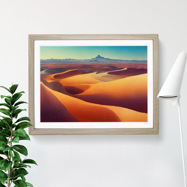 Desert View Vol.1 - Single Picture Frame Print Natur Pur Size: 25cm H x 34cm W x 2cm D, Frame Colour: Oak on Productcaster.