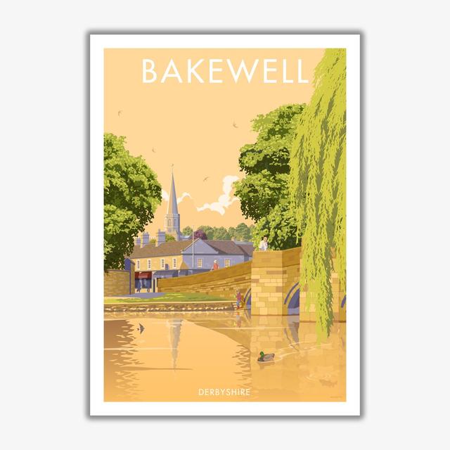 Bakewell Derbyshire - Graphic Art Print 17 Stories Size: 50cm H x 40cm W x 3cm D, Frame Option: No Framed on Productcaster.