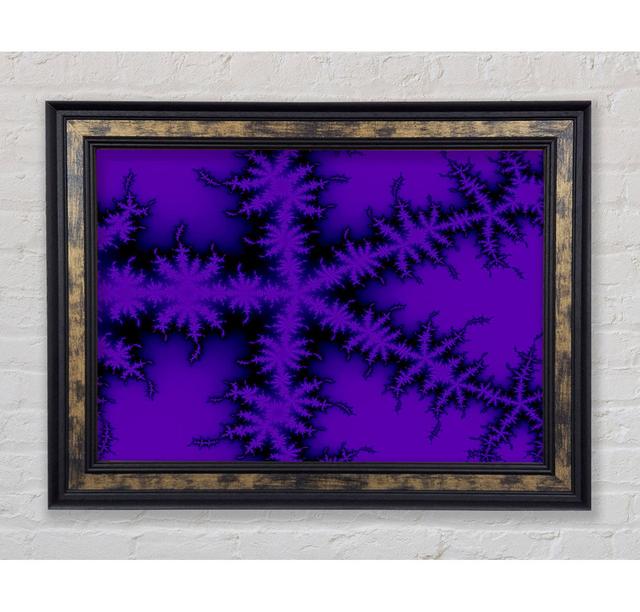 Internal Snow Flake Black On Purple Framed Print Bright Star Size: 59.7cm H x 84.1cm W on Productcaster.