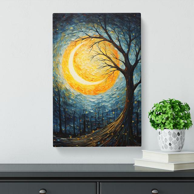 Moon Impressionism Art - Print Alpen Home Size: 60cm H x 40cm W x 3cm D on Productcaster.