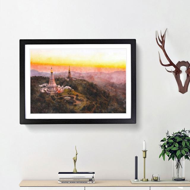 Doi Inthanon Ban Luang Thailand - Picture Frame Graphic Art Print East Urban Home Size: 33cm H x 45cm W x 2cm D, Frame Option: Black Framed on Productcaster.