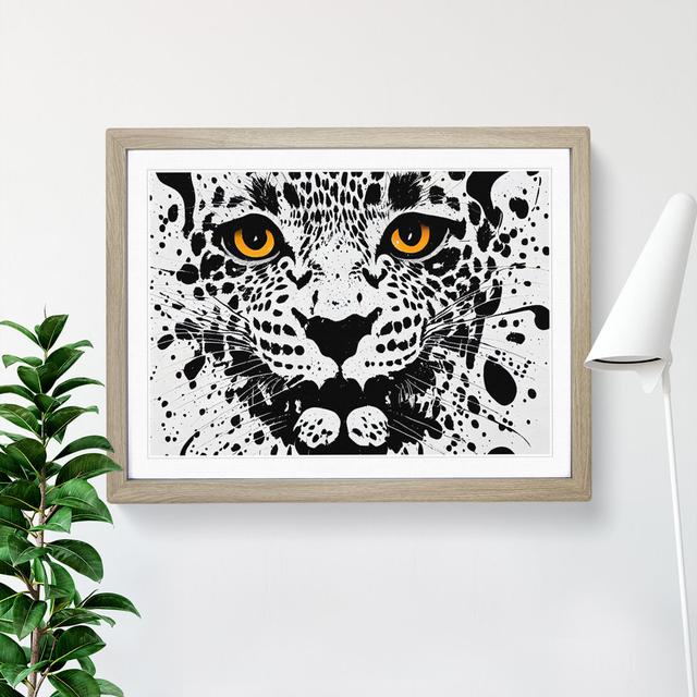 Leopard Splatter - Picture Frame Graphic Art Latitude Vive Frame Colour: Oak, Size: 34cm H x 46cm W x 2cm D on Productcaster.