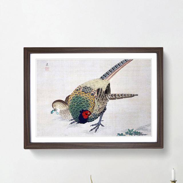 Pair of Pheasants by Maruyama Okyo - Picture Frame Painting Print East Urban Home Frame Option: Walnut Framed, Size: 27cm H x 36cm W x 2cm D on Productcaster.