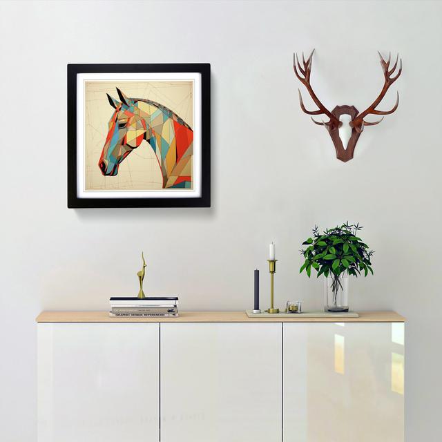 Horse Constructivism No.4 - Single Picture Frame Print on Wood Natur Pur Frame Colour: Black on Productcaster.