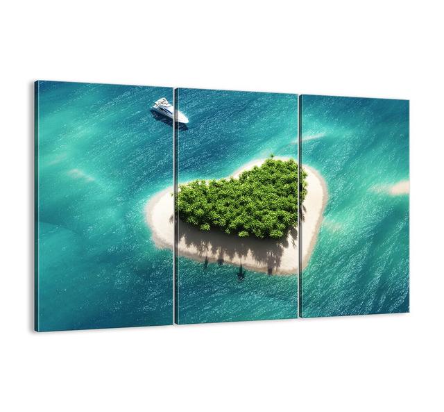 I Love Summer - 3 Piece Unframed Photograph Print Set on Canvas Highland Dunes Size: 70cm H x 105cm W x 1.8cm D on Productcaster.