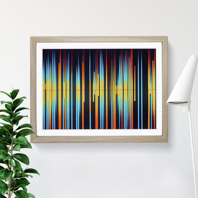 Audio Equalizer Abstract Art Vol.6 - Picture Frame Graphic Art 17 Stories Size: 46cm H x 64cm W, Frame Colour: Beige on Productcaster.