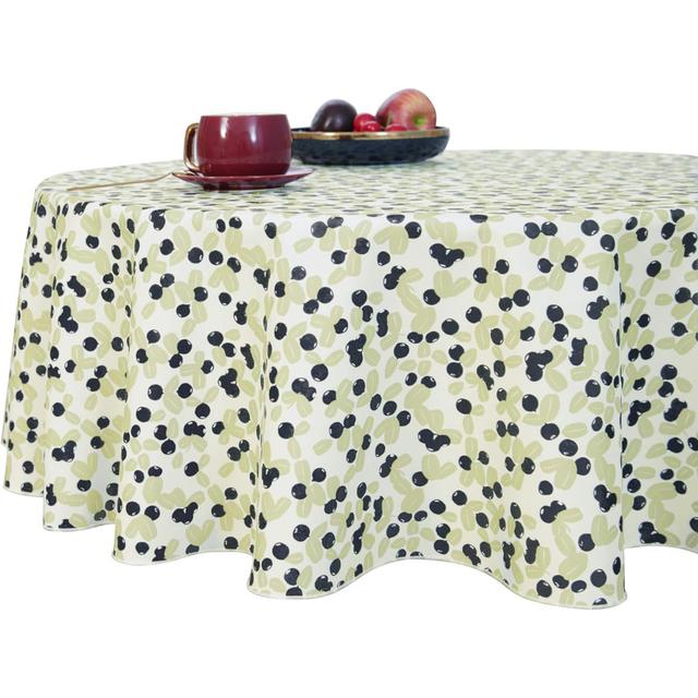 Circle Polyester Tablecloth Deconovo Colour: Red on Productcaster.