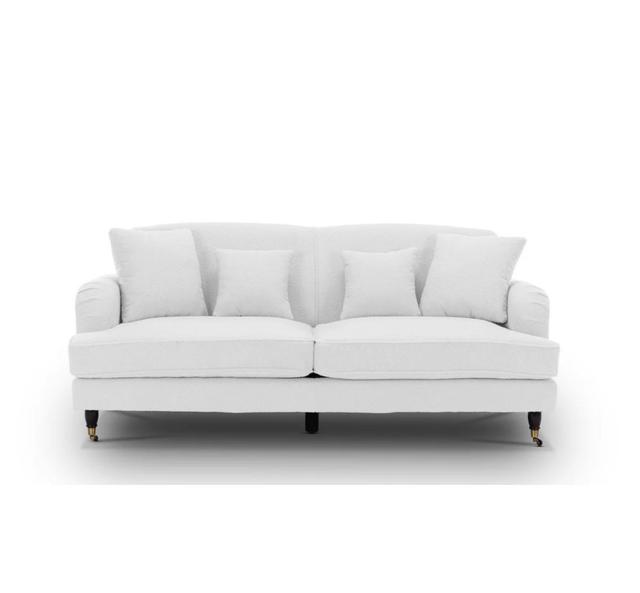 Zweiersofa Letman Rosdorf Park Polsterfarbe: Weiß, Größe: 85 cm H x 190 cm B x 89 cm T on Productcaster.