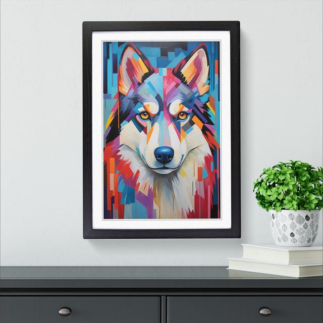 Husky Constructivism - Single Picture Frame Print on Wood Marlow Home Co. Size: 46cm H x 34cm W x 2cm D, Format: Black on Productcaster.